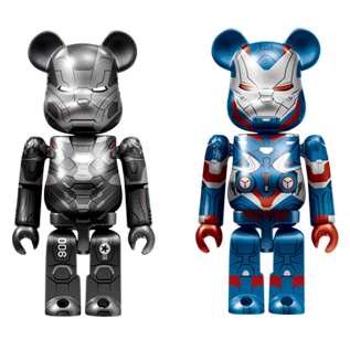 BE@RBRICK D - War Machine Mark 6 &amp; Iron Patriot Endgame Version (100%)