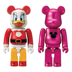 BE@RBRICK D - Daisy Duck Santa Version &amp; Pink Metallic (100%)