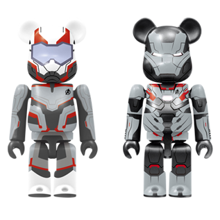 BE@RBRICK E - Team Suit Iron Man &amp; Team Suit War Machine (100%)