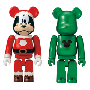 BE@RBRICK E - Goofy Santa Version &amp; Green Metallic (100%)