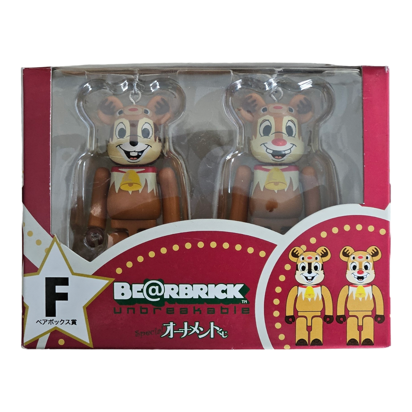 BE@RBRICK F - Chip Reindeer Version &amp; Dale Reindeer Version (100%)