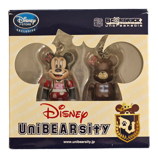 BE@RBRICK Disney UniBEARsity Minnie Mouse & Pudding Set (100%)