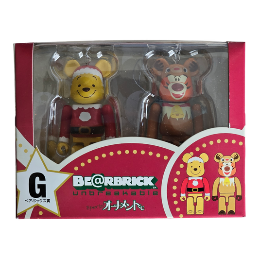 BE@RBRICK G - Winnie the Pooh Santa Version &amp; Tigger Reindeer Version (100%)