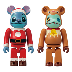 BE@RBRICK H - Stitch Santa Version &amp; Scramble Reindeer Version (100%)