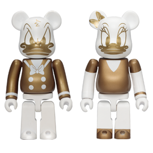 BE@RBRICK K - Donald Duck Version Or &amp; Blanc &amp; Daisy Duck Version Or &amp; Blanc (100%)