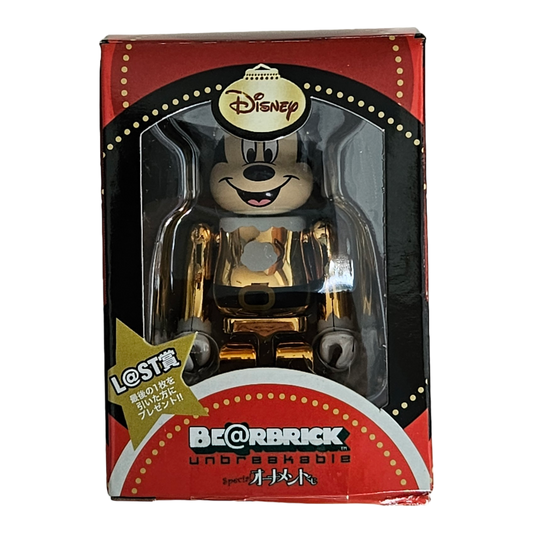 BE@RBRICK L@ST - Mickey Mouse Golden Santa Version (100%)