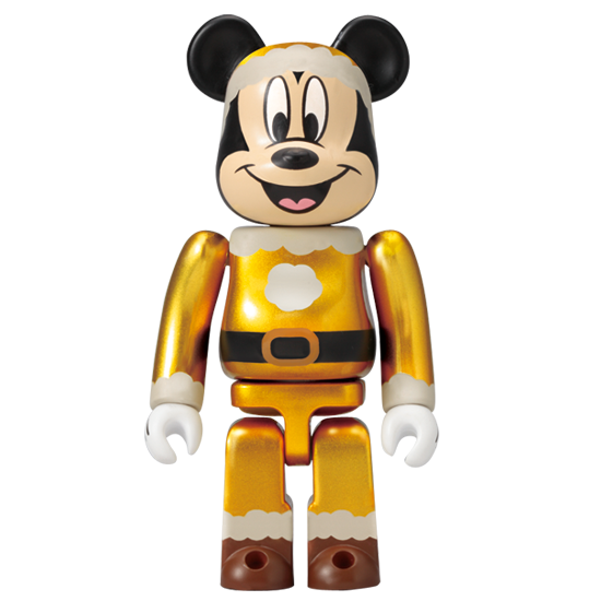 BE@RBRICK L@ST - Mickey Mouse Golden Santa Version (100%)