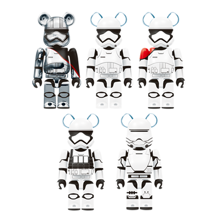 BE@RBRICK L@ST - Captain Phasma &amp; First Order Stormtrooper 5-piece set (100%)