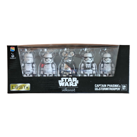 BE@RBRICK L@ST - Ensemble 5 pièces Capitaine Phasma et Stormtrooper du Premier Ordre (100%)