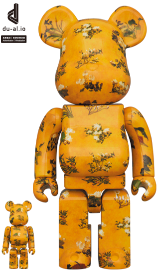 BE@RBRICK Ito Jakuchu "Sanctuaire des Cent Fleurs Fusuma Kotohira-gu" (100 %+400 %)