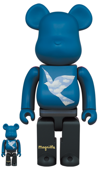 BE@RBRICK René Magritte "L'Oiseau de Ciel 1965 / La Belle Société 1965" (100%+400%)