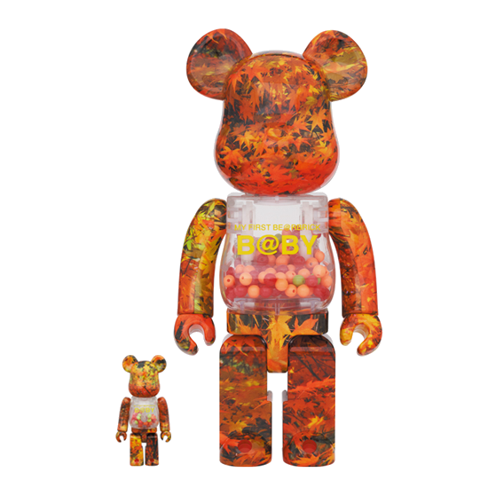 My First BE@RBRICK B@by Autumn Leaves Version (100%+400%)