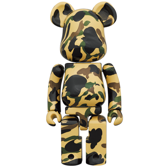 BE@RBRICK BAPE PLAY 1st Camo Yellow (200%)