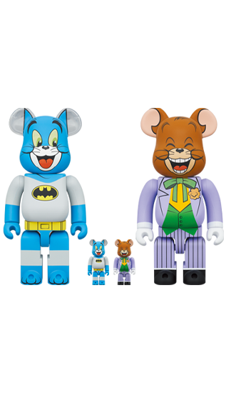 BE@RBRICK TOM dans le rôle de Batman et JERRY dans le rôle du Joker (100 %+400 %)