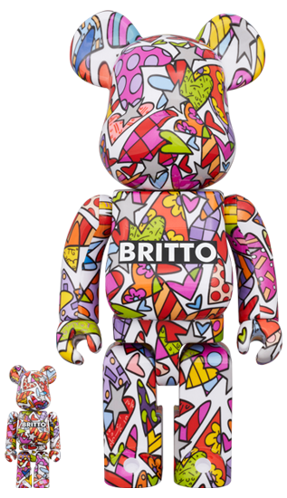 BE@RBRICK Romero Britto Heart (100%+400%)