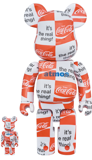 BE@RBRICK atmos × Coca-Cola CHECKERBOARD (100%+400%)