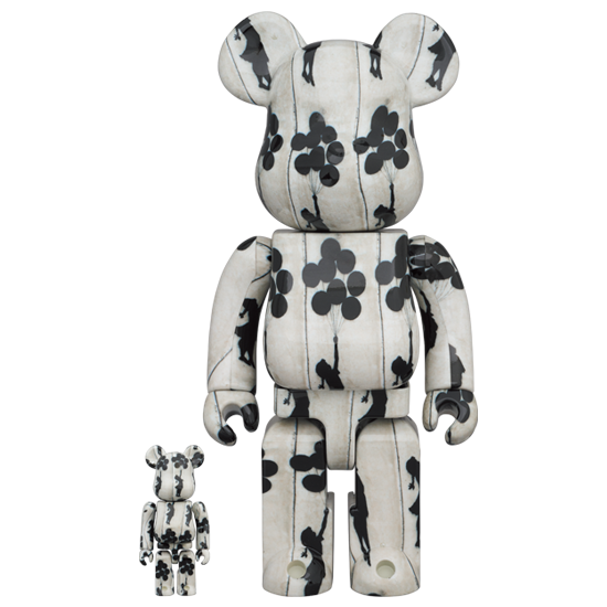 BE@RBRICK Brandalisme "Flying Balloons Girl" (100%+400%)