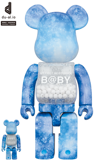 Mon premier BE@RBRICK B@by Crystal of Snow Version (100%+400%)