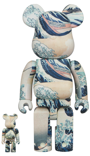 BE@RBRICK Katsushika Hokusai "La Grande Vague de Kanagawa" (Kanagawa Oki Namura) (100%+400%)