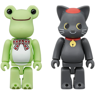 BE@RBRICK Pickles la grenouille &amp; NY@BRICK Pierre le chat noir (100%)