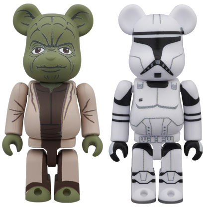 BE@RBRICK Yoda (épisode 2) &amp; Clonetrooper (épisode 2) (100%)