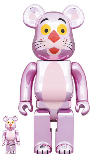 BE@RBRICK Pink Panther Chrome Version (100%+400%)