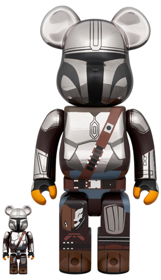 BE@RBRICK La version Mandalorian Chrome (100%+400%)