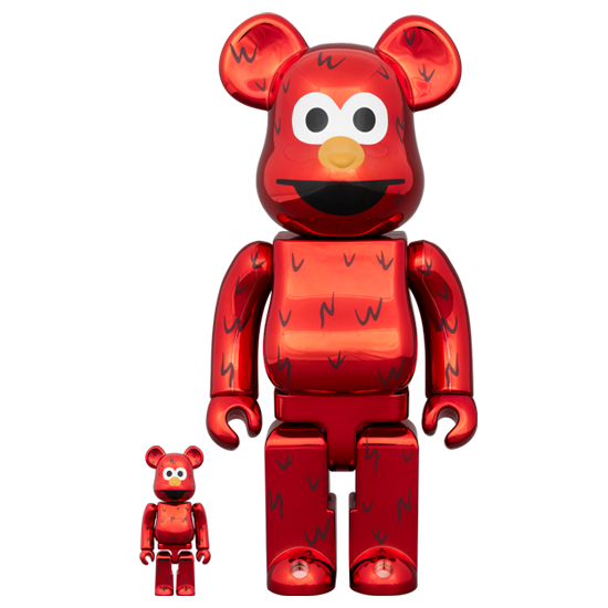 BE@RBRICK ELMO Version Chrome [Rue Sésame] (100 %+400 %)