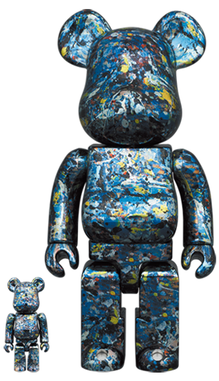 BE@RBRICK Jackson Pollock Studio Version Chrome (100 %+400 %)