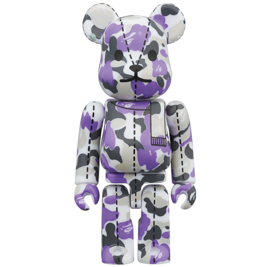 BE@RBRICK BAPE Camo 28e anniversaire #1 Violet/Gris (100%)