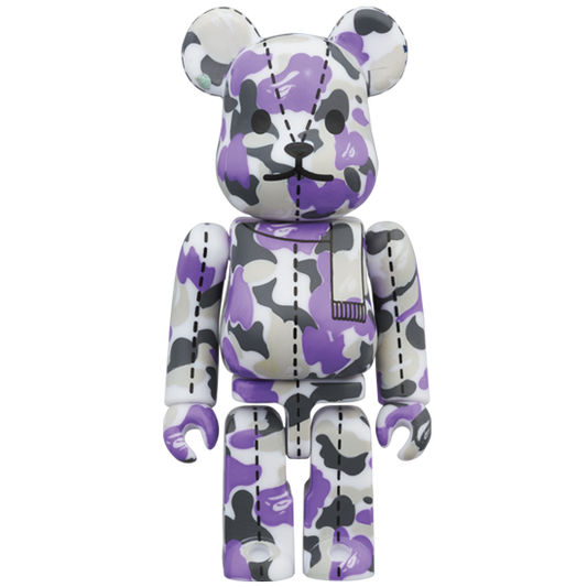 BE@RBRICK BAPE Camo 28e anniversaire #1 Violet/Gris (100%)