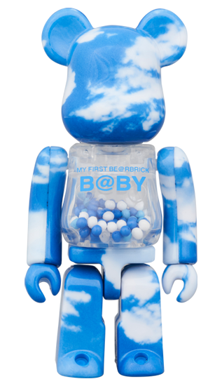 My First BE@RBRICK B@by BLUE SKY Version (100%+400%)