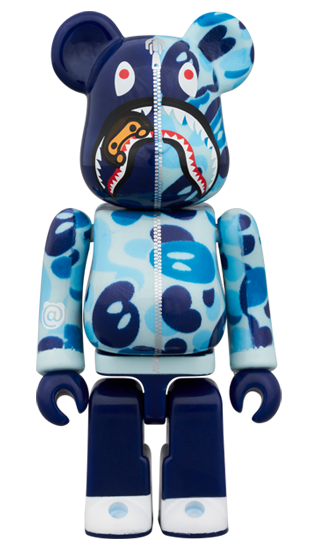 BE@RBRICK Baby Milo® Camo Shark Blue (100%+400%)