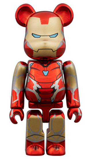 BE@RBRICK Iron Man Mark 85 Version CHROME (100%+400%)