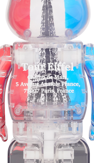 BE@RBRICK Eiffel Tower Tricolor Version (400%)