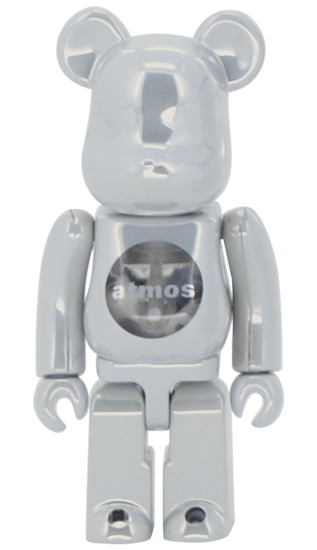 BE@RBRICK atmos WHITE CHROME Version (100%+400%)