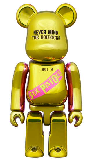 BE@RBRICK Sex Pistols "Never Mind the Bollocks" Chrome Version (100%+400%)