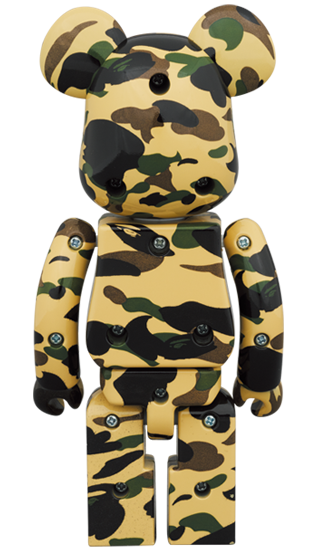 BE@RBRICK BAPE PLAY 1st Camo Yellow (200%)