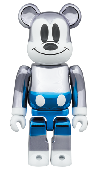 BE@RBRICK fragmentdesign Mickey Mouse Blue Version (100%+400%)