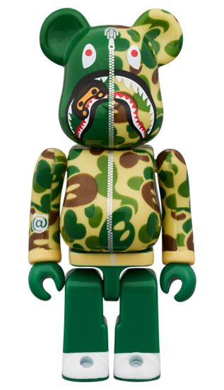 BE@RBRICK Baby Milo® Camo Shark Green (100%+400%)