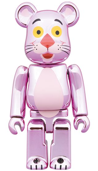 BE@RBRICK Pink Panther Chrome Version (100%+400%)