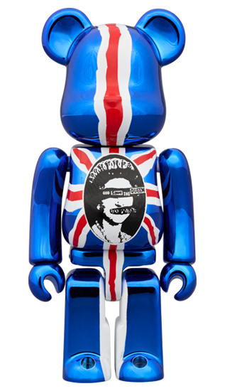 BE@RBRICK Sex Pistols "God Save the Queen" Chrome Version (100%+400%)