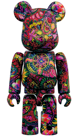 BE@RBRICK Psychedelic Paisley (100%+400%)