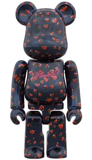 BE@RBRICK Muveil Strawberry Pattern (100%+400%)