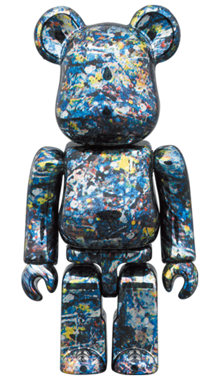 BE@RBRICK Jackson Pollock Studio Version Chrome (100 %+400 %)