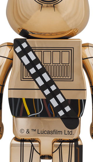 BE@RBRICK C-3PO Gold Chrome Version [The Rise of Skywalker] (1000%)