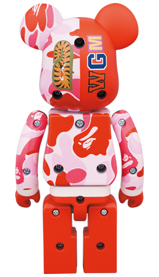 BE@RBRICK A BATHING APE ABC Camo Shark Pink (200%)