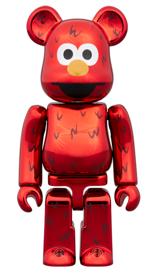 BE@RBRICK ELMO Version Chrome [Rue Sésame] (100 %+400 %)