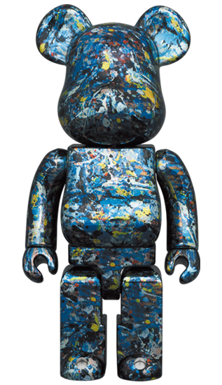 BE@RBRICK Jackson Pollock Studio Version Chrome (100 %+400 %)