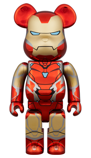 BE@RBRICK Iron Man Mark 85 CHROME Version (100%+400%)